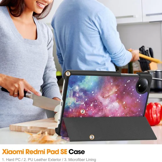 Калъф за Xiaomi Redmi Pad SE 4G 8.7 - FoldPro - Galaxy