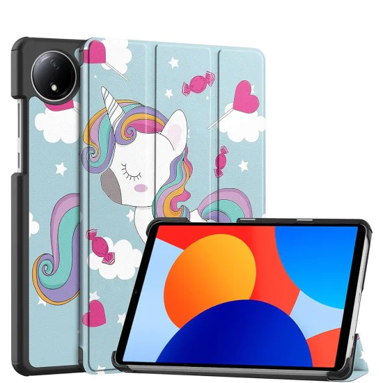 Калъф за Xiaomi Redmi Pad SE 4G 8.7 - FoldPro - Еднорог
