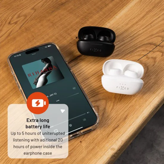 Bluetooth слушалки V5.3 с TWS - фиксирани (FIXBDS-BK) - черни