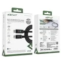 Кабел за данни C7-03 – Acefast, Type-C към Type-C, 100W бързо зареждане, 5A, LED дисплей, 1,2 м – черен