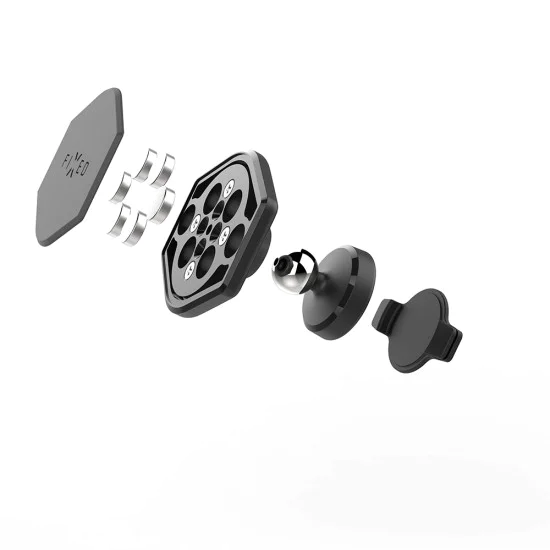 Стойка за кола с магнит за кола със скоба за ръбове - фиксирана (FIXIC-FLEX-BK) - черна