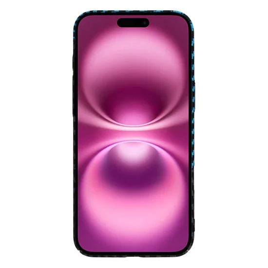 Калъф за iPhone 16 Plus - Carbonite FiberShell - Blue Pulse