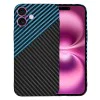 Калъф за iPhone 16 Plus - Carbonite FiberShell - Blue Pulse