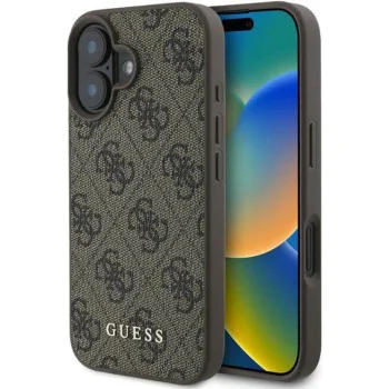 Калъф за iPhone 16 Plus - Guess Hardcase 4G Classic (GUHCP16MG4GFBR) - Кафяв