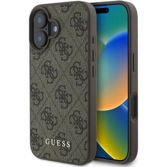 Калъф за iPhone 16 Plus - Guess Hardcase 4G Classic (GUHCP16MG4GFBR) - Кафяв