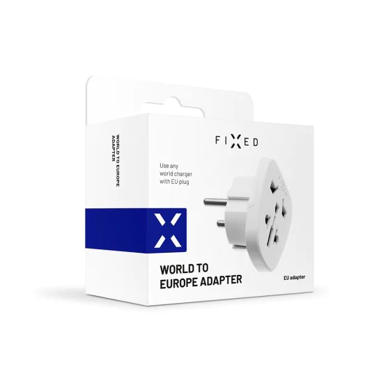 Адаптер EU, поликарбонат, 10A - фиксиран (FIXCT-EU) - бял