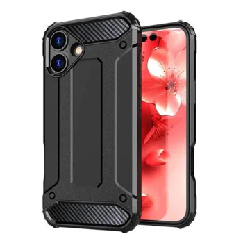 Калъф за iPhone 16 Plus - Hybrid Armor - Черен