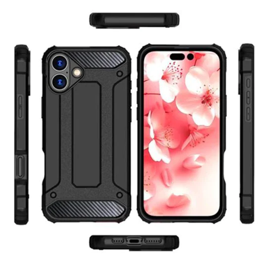 Калъф за iPhone 16 Plus - Hybrid Armor - Черен