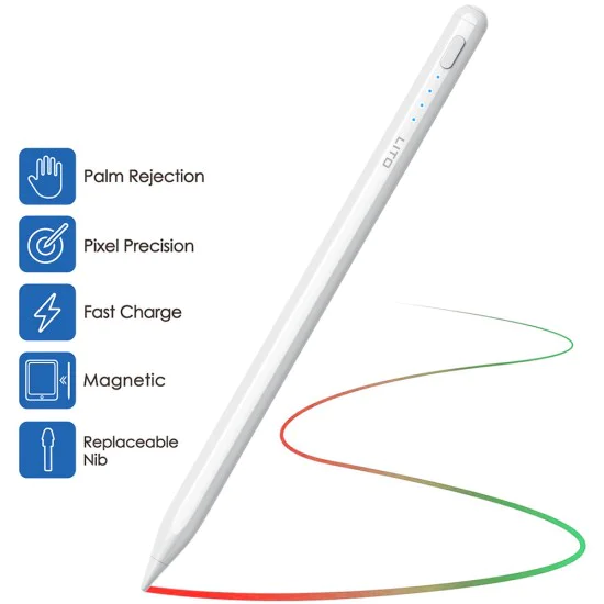 Активен стилус за iPad, Palm Rejection, 140mAh - Lito (P1) - Бял