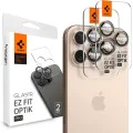 Протектор за камера за iPhone 16 Pro (комплект 2) - Spigen Glas.tR Optik EZ Fit Pro - Desert Titanium