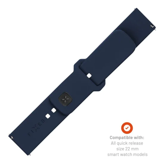 Каишка за Huawei Watch GT 2 (46 мм)/GT 2 Pro/GT 3 Pro (46 мм)/Ultimate, Xiaomi Watch S1 - фиксиран комплект спортни каишки - син