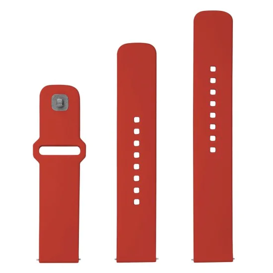 Каишка за Samsung Galaxy Watch 4/5/Active 2, Huawei Watch GT 3 (42mm)/GT 3 Pro (43mm) - Комплект фиксирани силиконови спортни каишки - Червен