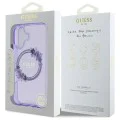 Калъф за iPhone 16 - Guess IML Flowers Wreath MagSafe (GUHMP16SHFWWFCU) - Лилав