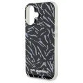 Калъф за iPhone 16 Plus - Karl Lagerfeld Hardcase (KLHCHCP16MHZBZPKCCU) - лилава зебра с кабел