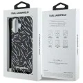 Калъф за IPhone 16 - Karl Lagerfeld Hardcase (KLHCP16SHZBPKCCU) - лилава зебра с кабел