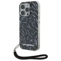 Калъф за IPhone 16 Pro Max - твърд калъф Karl Lagerfeld (KLHCP16XHZBZPKCCU) - лилава зебра с кабел