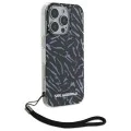 Калъф за IPhone 16 Pro Max - твърд калъф Karl Lagerfeld (KLHCP16XHZBZPKCCU) - лилава зебра с кабел