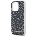 Калъф за IPhone 16 Pro Max - твърд калъф Karl Lagerfeld (KLHCP16XHZBZPKCCU) - лилава зебра с кабел