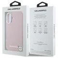 Калъф за IPhone 16 - Karl Lagerfeld Leather MagSafe (KLHMP16SPGMSRPP) - Pink FW Metal Plate