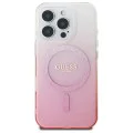 Калъф за iPhone 16 Pro - Guess IML Glitter Glitter Gradient MagSafe (GUHMP16LHGRHGRCELP) - Розов
