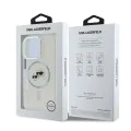 Калъф за iPhone 16 Pro - Karl Lagerfeld IML MagSafe (KLHMP16LHLHLSKCH) - Бял метал Karl&Choupette Head