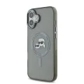 Калъф за iPhone 16 Plus - Karl Lagerfeld IML MagSafe (KLHMP16MHLSKCK) - Metal Karl&Choupette Head