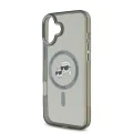 Калъф за iPhone 16 Plus - Karl Lagerfeld IML MagSafe (KLHMP16MHLSKCK) - Metal Karl&Choupette Head