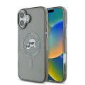 Калъф за iPhone 16 Plus - Karl Lagerfeld IML MagSafe (KLHMP16MHLSKCK) - Metal Karl&Choupette Head