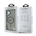 Калъф за iPhone 16 - Karl Lagerfeld IML MagSafe (KLHMP16SHLSKCK) - Metal Karl&Choupette Head