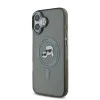 Калъф за iPhone 16 - Karl Lagerfeld IML MagSafe (KLHMP16SHLSKCK) - Metal Karl&Choupette Head