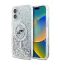Калъф за iPhone 16 - Karl Lagerfeld Glitter Liquid MagSafe (KLHMP16SLGKKCSGH) - Transparent Karl&Choupette Head