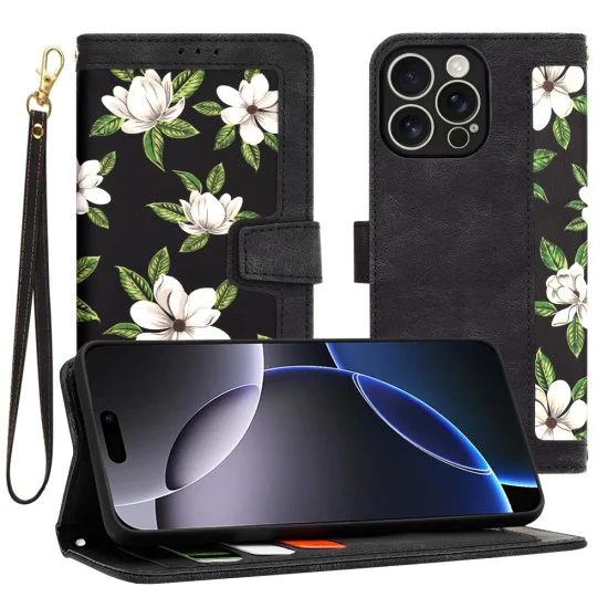 Калъф за iPhone 16 Pro Max - FlipCraft - Flowers of the Dawn