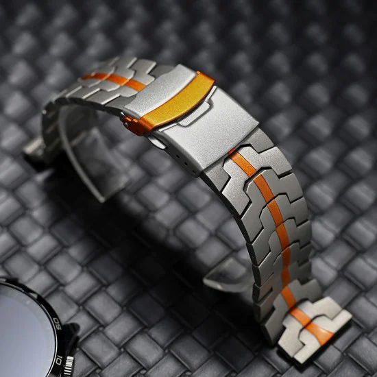 Каишка за Huawei Watch GT 2 (46mm)/GT 2 Pro/GT 3 Pro (46mm)/Ultimate, Xiaomi Watch S1 - Каишка за часовник (W063) - Titanium Orange