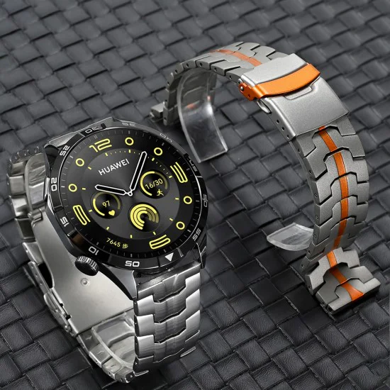 Каишка за Huawei Watch GT 2 (46 мм)/GT 2 Pro/GT 3 Pro (46 мм)/Ultimate, Xiaomi Watch S1 - Каишка за часовник (W063) - Сребрист