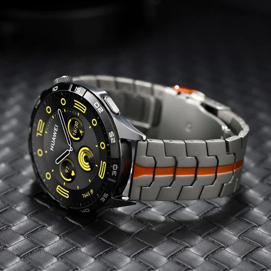 Каишка за Huawei Watch GT 2 (46 мм)/GT 2 Pro/GT 3 Pro (46 мм)/Ultimate, Xiaomi Watch S1 - Каишка за часовник (W063) - Сребрист