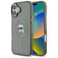 Калъф за iPhone 16 Plus - Karl Lagerfeld IML MagSafe (KLHMP16MHLSKIK) - Karl`s Head