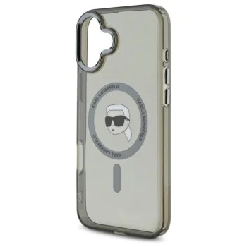 Калъф за iPhone 16 Plus - Karl Lagerfeld IML MagSafe (KLHMP16MHLSKIK) - Karl`s Head