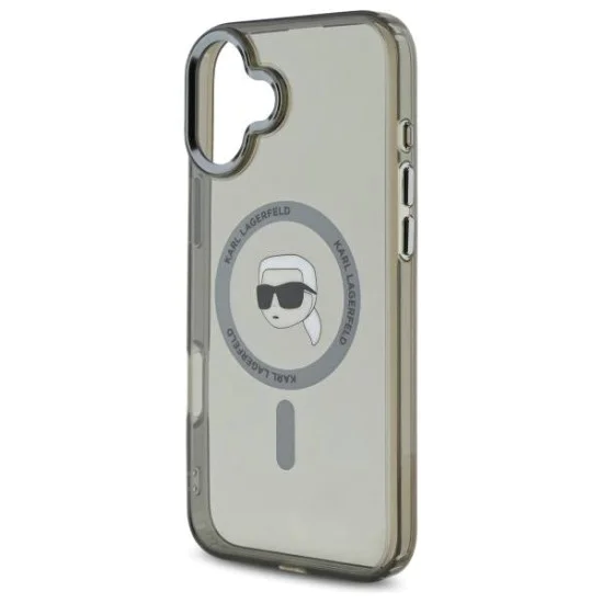 Калъф за iPhone 16 Plus - Karl Lagerfeld IML MagSafe (KLHMP16MHLSKIK) - Karl`s Head