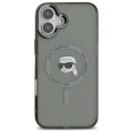 Калъф за iPhone 16 Plus - Karl Lagerfeld IML MagSafe (KLHMP16MHLSKIK) - Karl`s Head