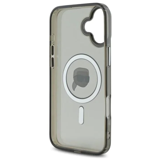 Калъф за iPhone 16 Plus - Karl Lagerfeld IML MagSafe (KLHMP16MHLSKIK) - Karl`s Head