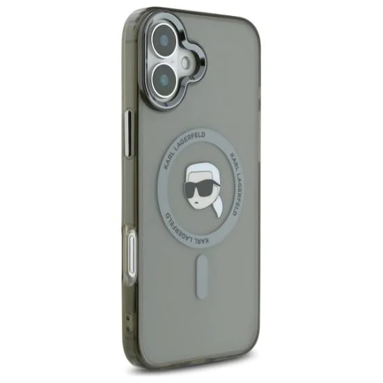 Калъф за iPhone 16 Plus - Karl Lagerfeld IML MagSafe (KLHMP16MHLSKIK) - Karl`s Head