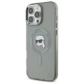 Калъф за iPhone 16 Pro - Karl Lagerfeld IML MagSafe (KLHMP16LHLHLSKIK) - Metal Karl`s Head