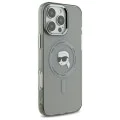 Калъф за iPhone 16 Pro - Karl Lagerfeld IML MagSafe (KLHMP16LHLHLSKIK) - Metal Karl`s Head
