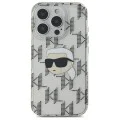 Калъф за iPhone 16 Pro - Karl Lagerfeld IML Luxury Electroplated (KLHCP16LHKLKLKPKHT) - Transparent Karl Head