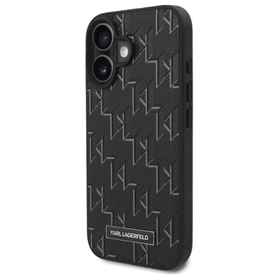 Калъф за IPhone 16 - Karl Lagerfeld Leather MagSafe (KLHMP16SPKHPORPK) - Hot Stamp