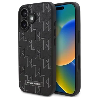 Калъф за IPhone 16 - Karl Lagerfeld Leather MagSafe (KLHMP16SPKHPORPK) - Hot Stamp