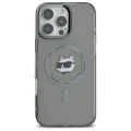 Калъф за iPhone 16 Pro - Karl Lagerfeld IML MagSafe (KLHMP16LHLHLSCHK) - Metal Choupette`s Head