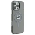 Калъф за iPhone 16 Pro - Karl Lagerfeld IML MagSafe (KLHMP16LHLHLSCHK) - Metal Choupette`s Head