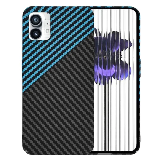 Калъф за телефон Nothing (1) - Carbonite FiberShell - Blue Pulse