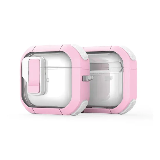Калъф за Apple AirPods 4 - Dux Ducis PECN Series - Розов / Бял